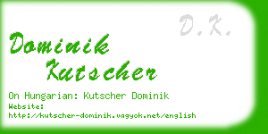 dominik kutscher business card